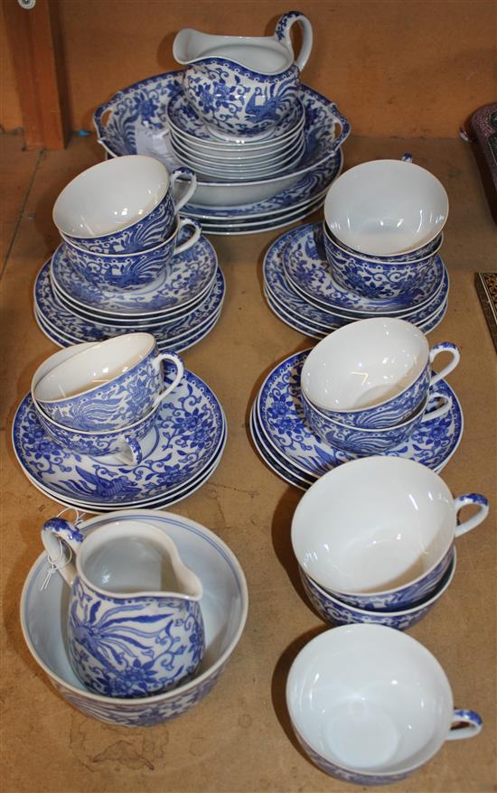 Noritaki Blue & White tea set